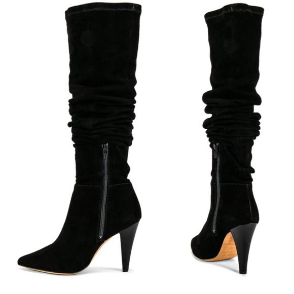 IRO Black Seude Knee High Louisea Boots - Picture 2 of 8